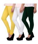 Famaya - Yellow Cotton Women's Leggings ( Pack of 3 )