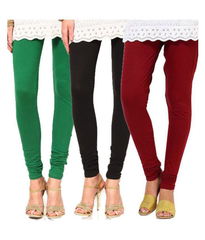     			FnMe Cotton Lycra Pack of 3 Leggings