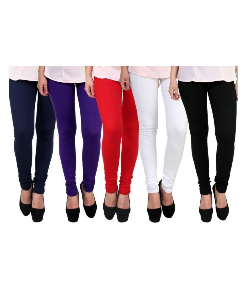     			FnMe Cotton Lycra Pack of 5 Leggings