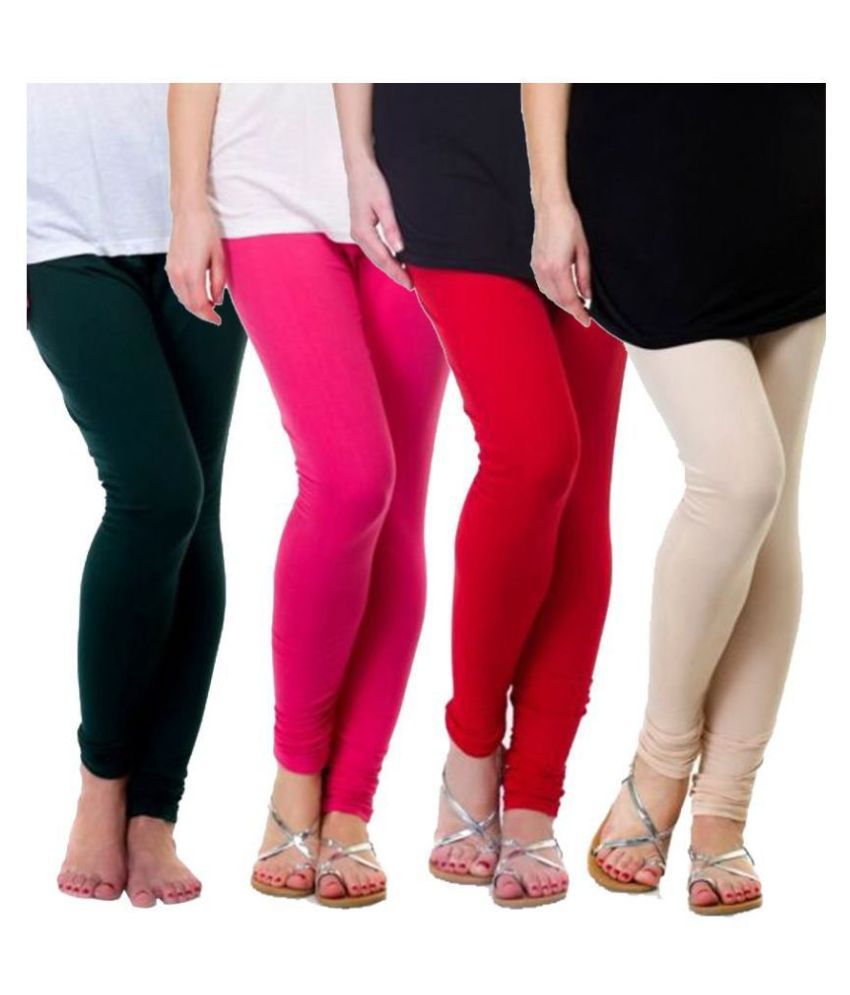     			FnMe Cotton Lycra Pack of 4 Leggings