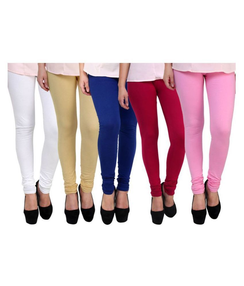     			FnMe Cotton Lycra Pack of 5 Leggings