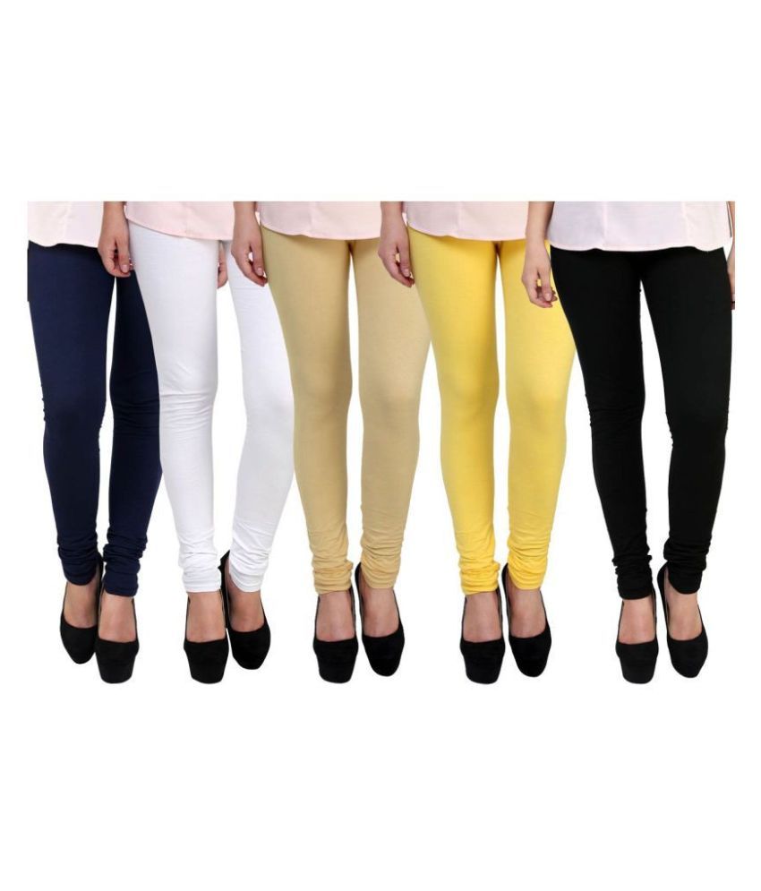     			FnMe Cotton Lycra Pack of 5 Leggings