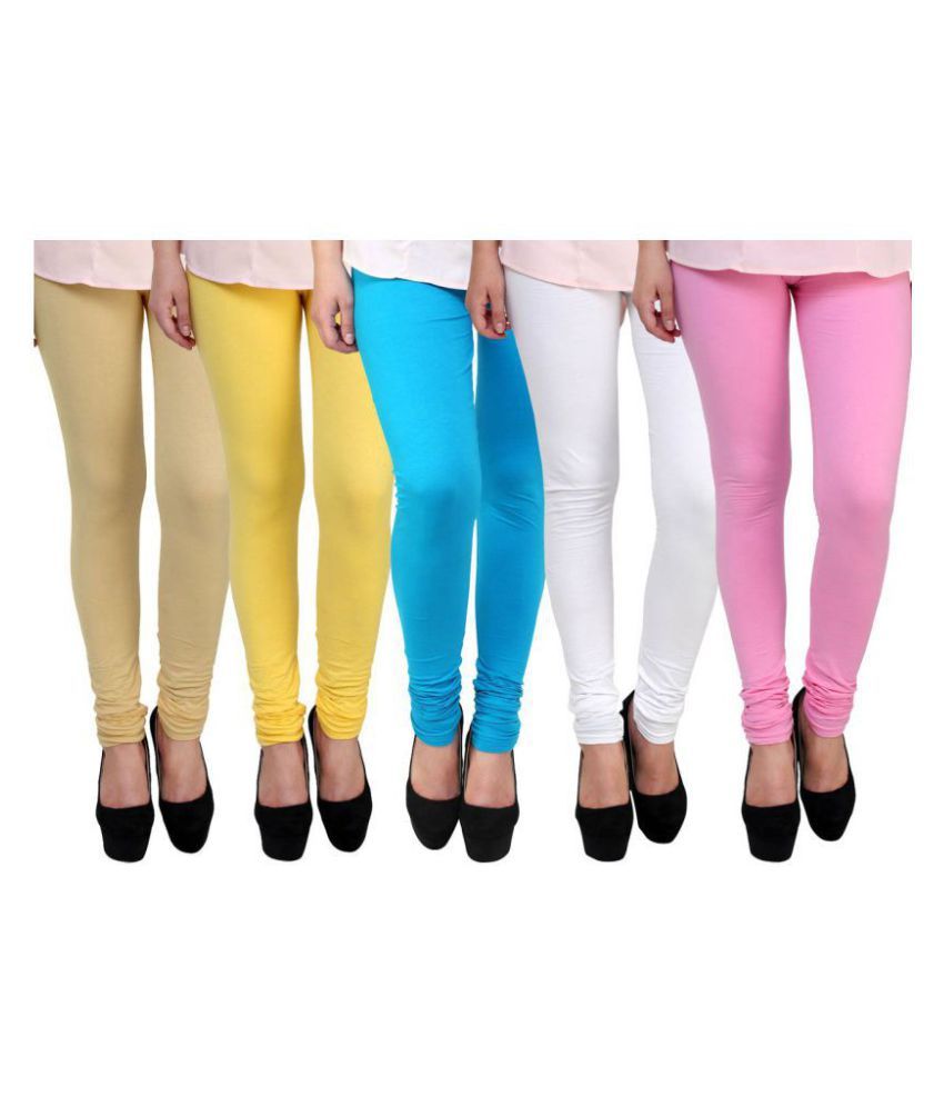     			FnMe Cotton Lycra Pack of 5 Leggings