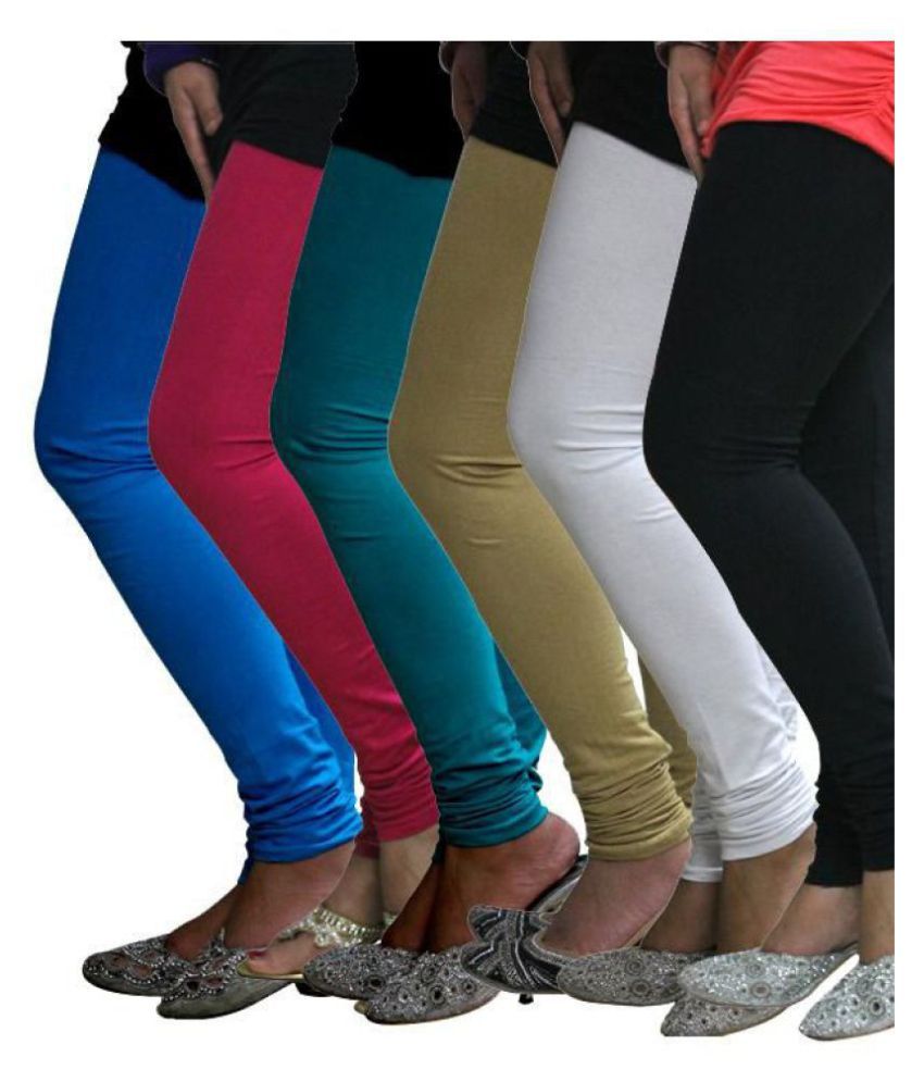     			FnMe Cotton Lycra Pack of 6 Leggings