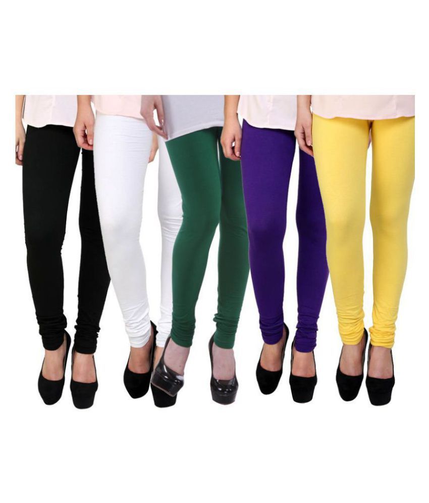     			FnMe Cotton Lycra Pack of 5 Leggings