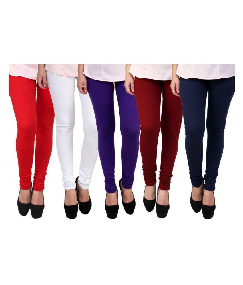     			FnMe Cotton Lycra Pack of 5 Leggings