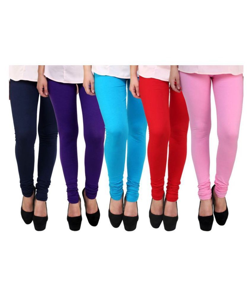     			FnMe Cotton Lycra Pack of 5 Leggings