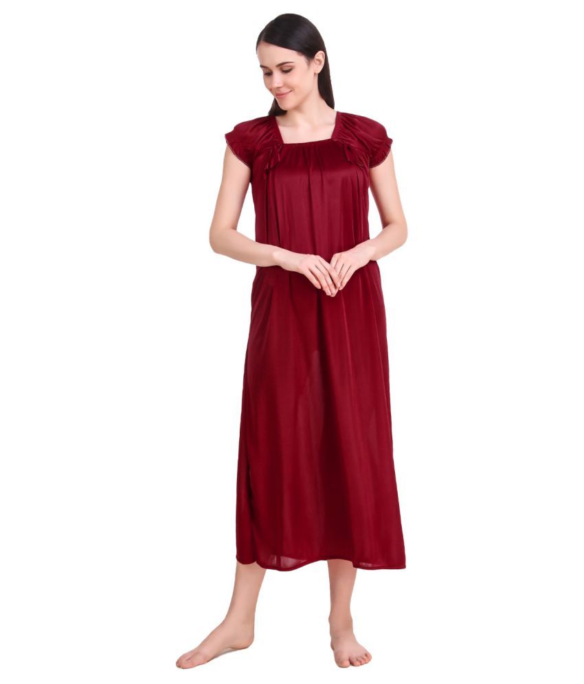 Buy Gospel Satin Nighty & Night Gowns Multi Color Online at Best