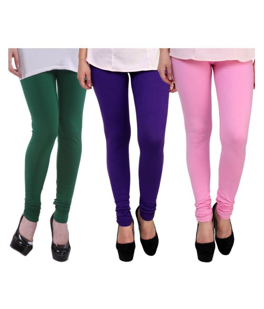     			FnMe Cotton Lycra Pack of 3 Leggings