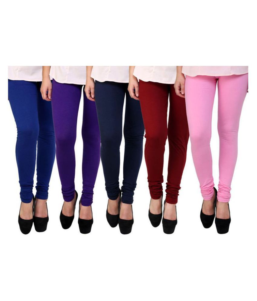     			FnMe Cotton Lycra Pack of 5 Leggings