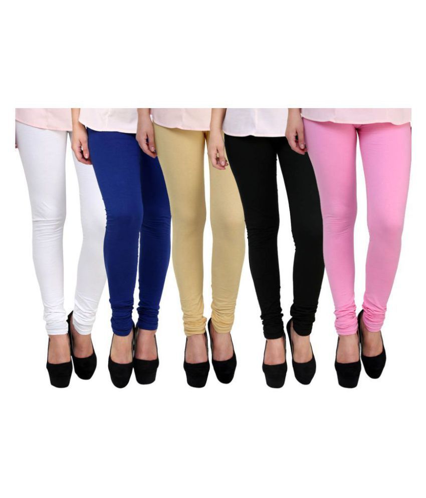     			FnMe Cotton Lycra Pack of 5 Leggings