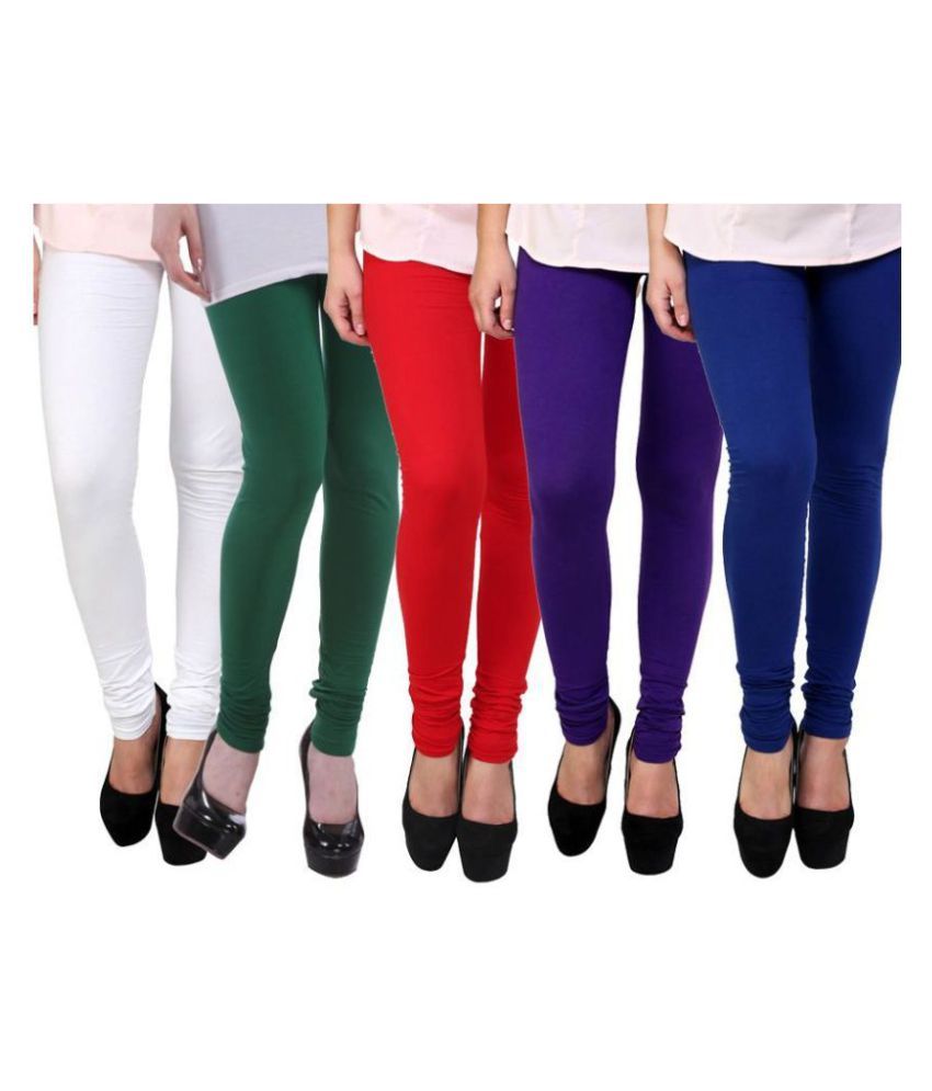     			FnMe Cotton Lycra Pack of 5 Leggings