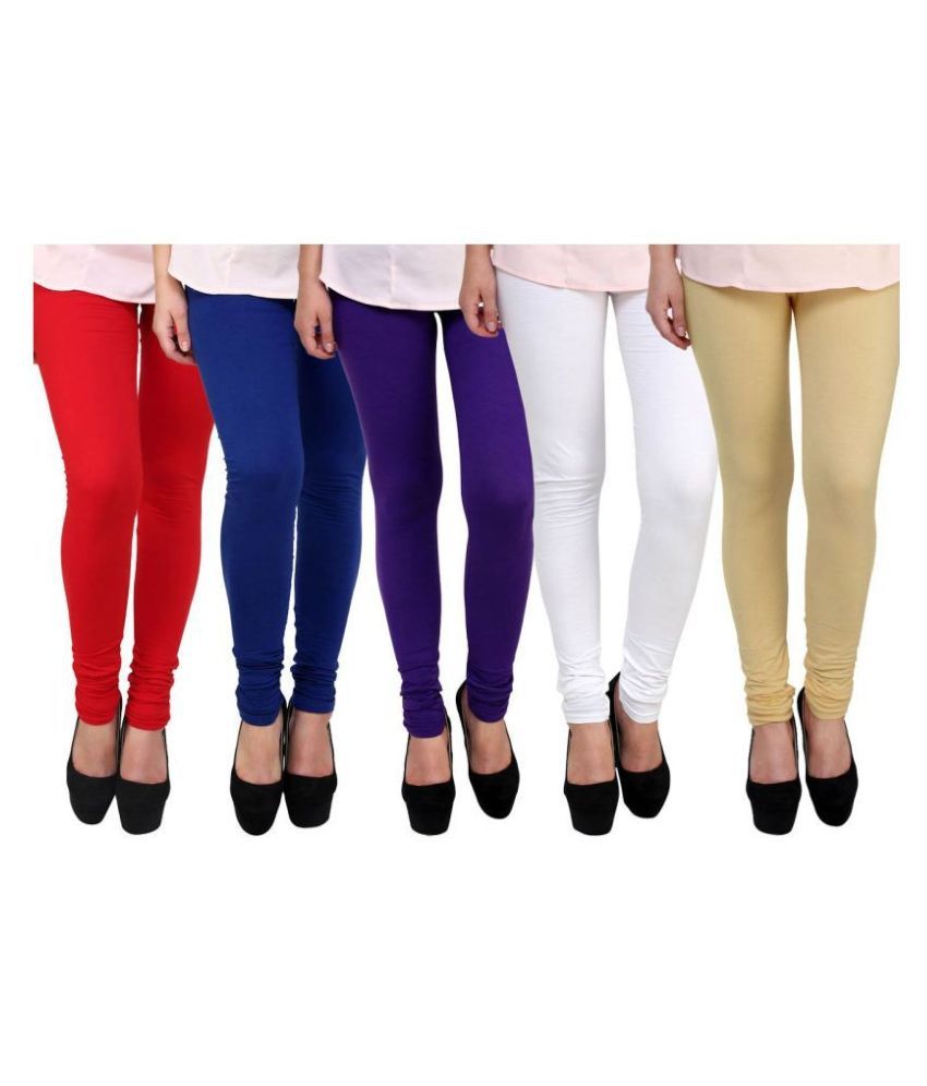     			FnMe Cotton Lycra Pack of 5 Leggings