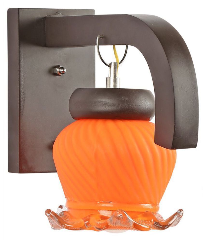     			AFAST Decorative & Designer Glass Wall Light Orange - Pack of 1