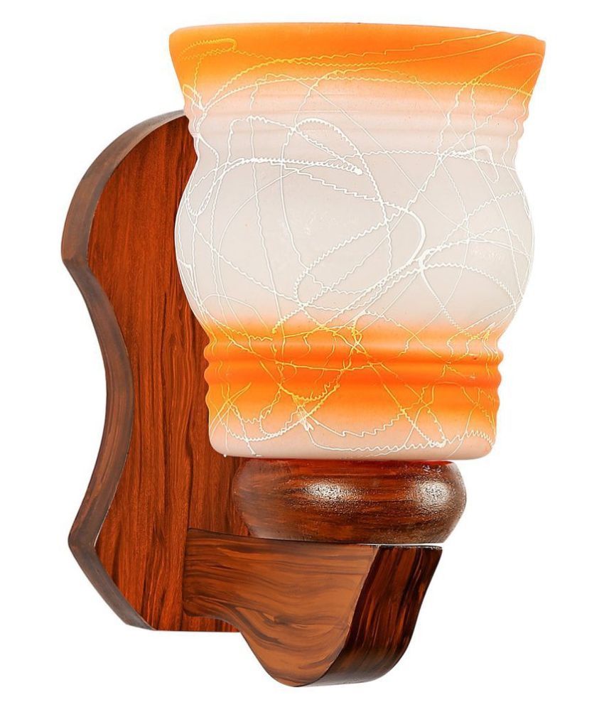     			AFAST Decorative & Designer Glass Wall Light Orange - Pack of 1