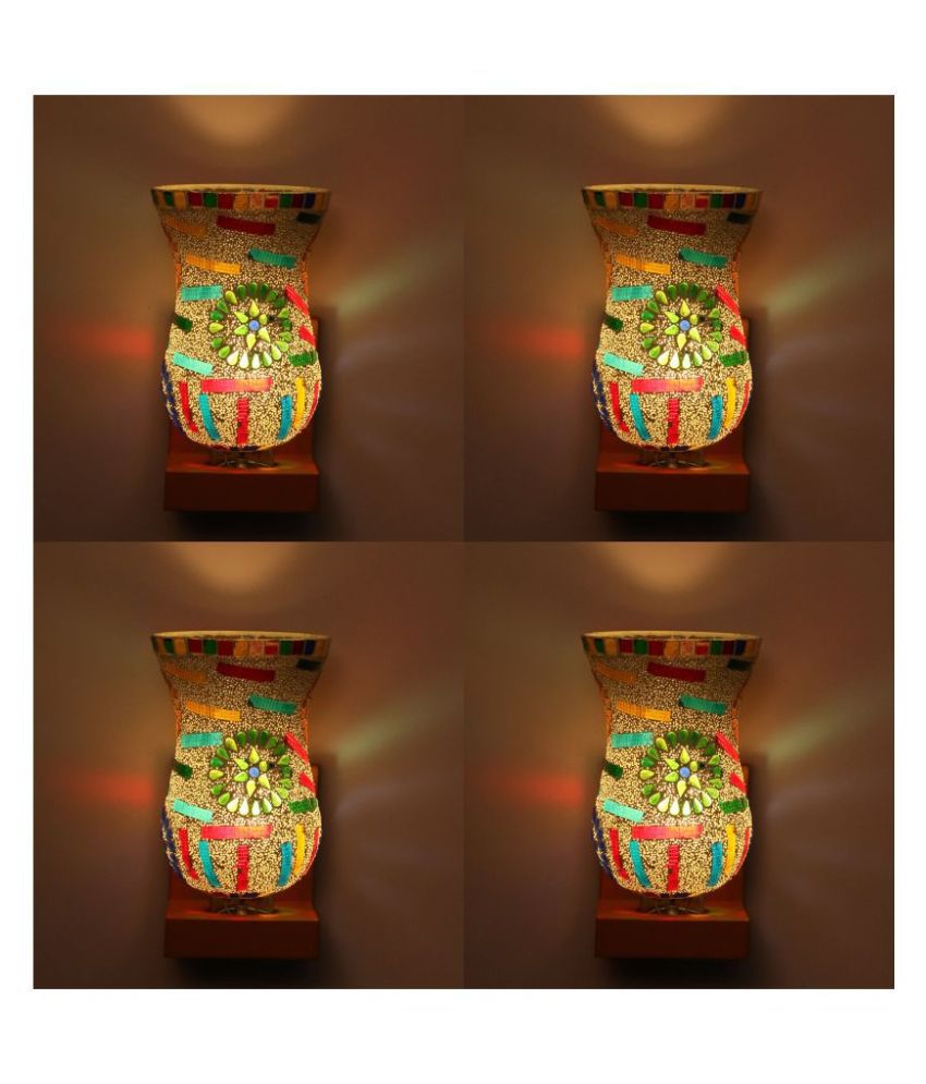     			AFAST Decorative & Designer Glass Wall Light Multi - Pack of 4