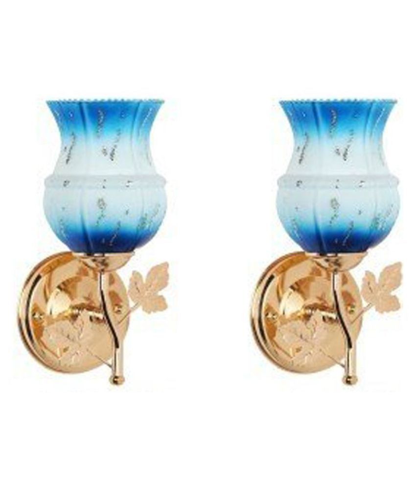     			AFAST Decorative & Designer Glass Wall Light Purple - Pack of 2