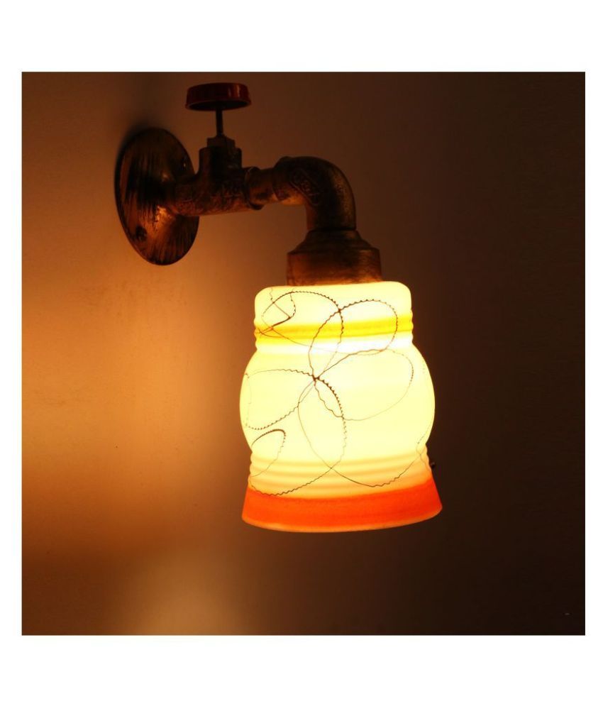     			AFAST Decorative & Designer Glass Wall Light Orange - Pack of 1