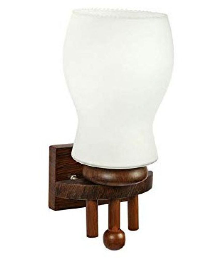     			AFAST Decorative & Designer Wood Wall Light White - Pack of 1