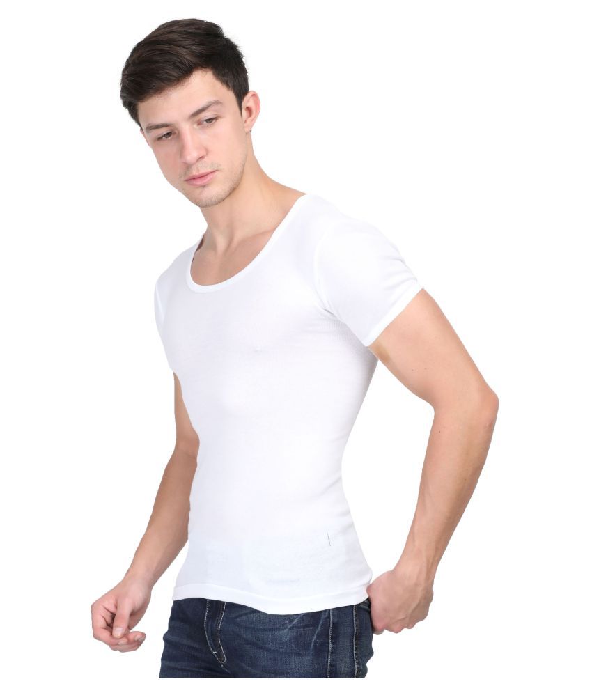 Crystal White Half Sleeve Vests Pack of 3 - Buy Crystal White Half ...