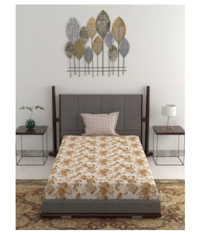 Trident Cotton Single Bedsheet with 1 Pillow Cover Buy Trident Cotton