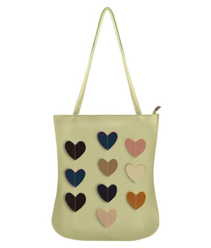     			TAP FASHION - Green PU Tote Bag (With Complimentary Pendant Set)