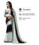 Shaily Retails Grey,Black Georgette Saree