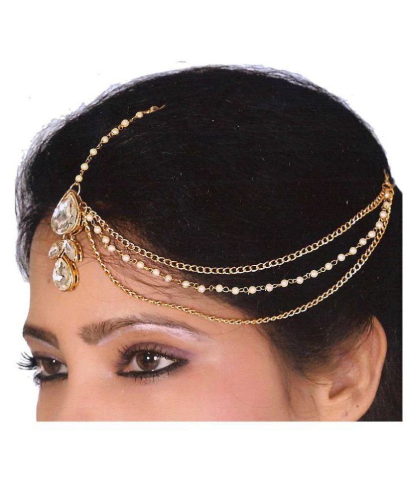 Catalyst Jewellery Bridal Dulhan Collection White Color Stone Tikka