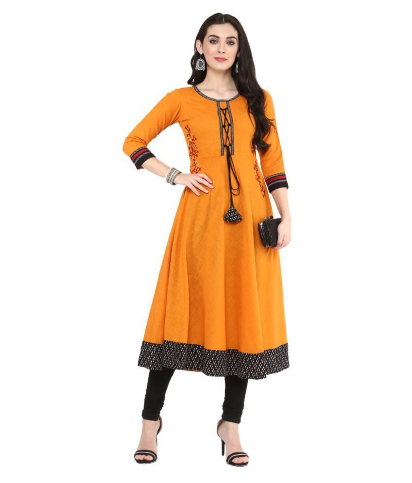 cotton anarkali designs