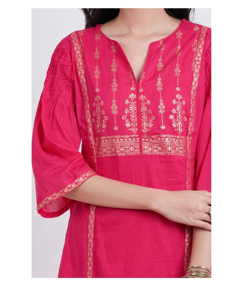 biba pink kurti