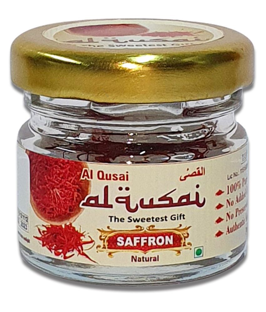 Al Qusai Saffron (Kesar) Kashmiri Mongra 1 G Saffron 1 gm