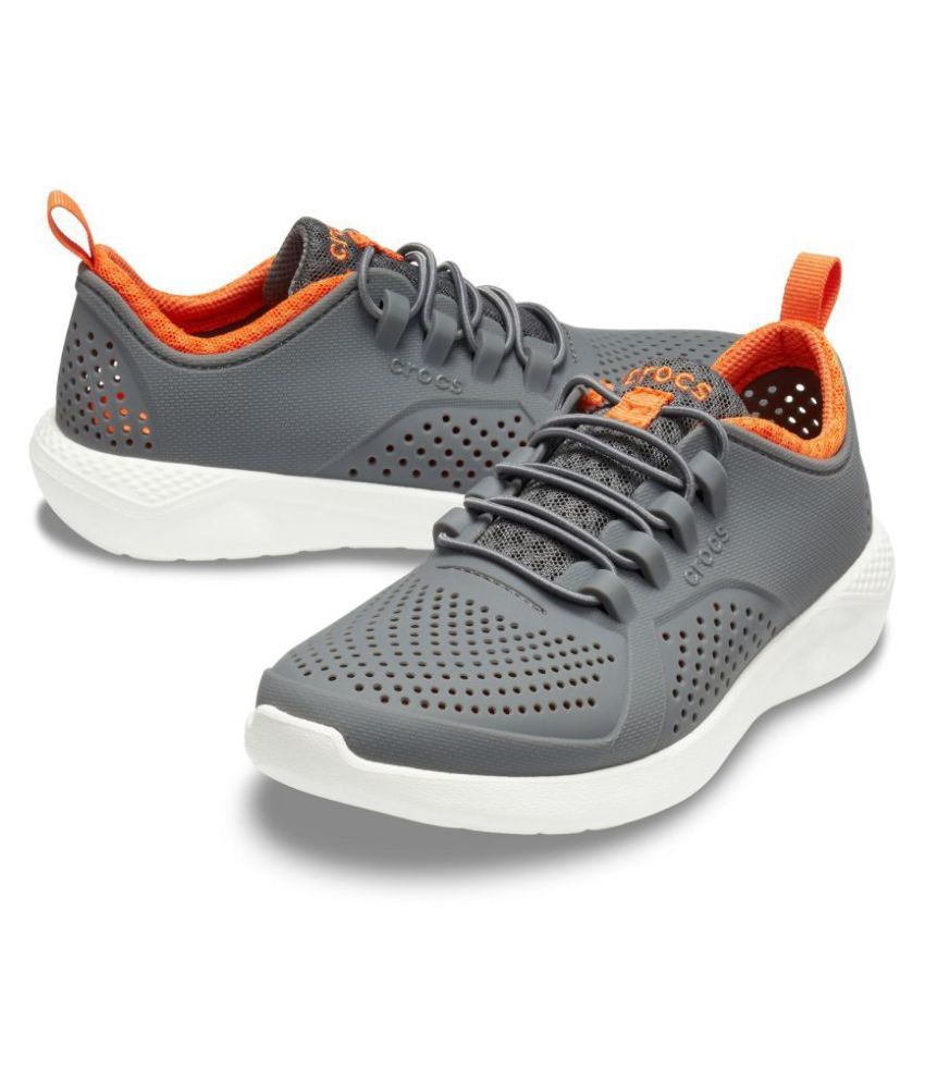 Crocs LiteRide Pacer Boys Grey Shoe Price in India Buy Crocs LiteRide