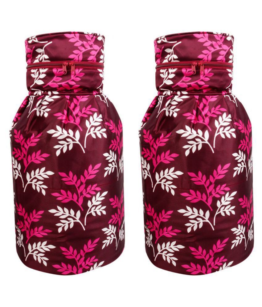     			E-Retailer Set of 2 Polyester Purple Cylinder Cover