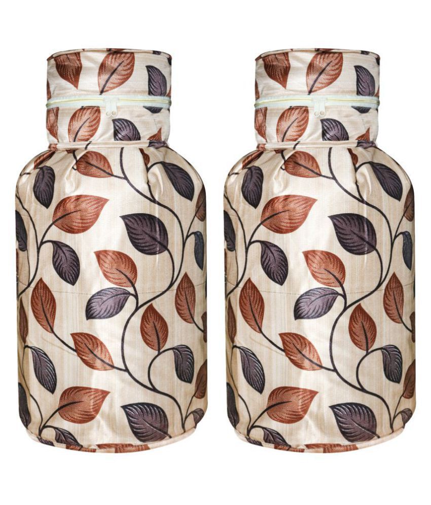 E-Retailer Set of 2 Polyester Brown Cylinder Cover