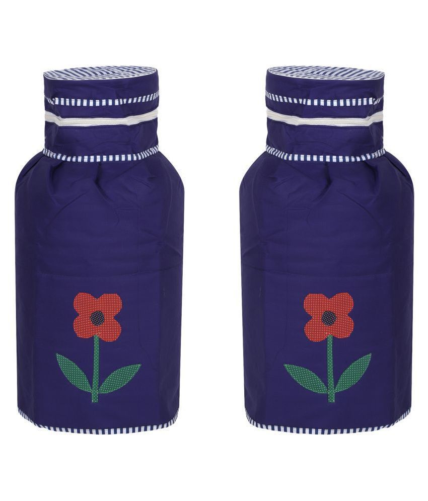     			E-Retailer Set of 2 Polyester Blue Cylinder Cover