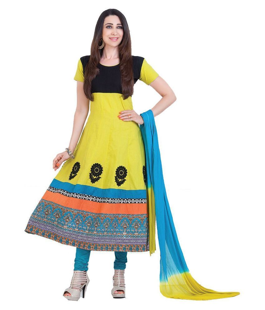 GreenViji Multicoloured Cotton Dress Material Buy GreenViji