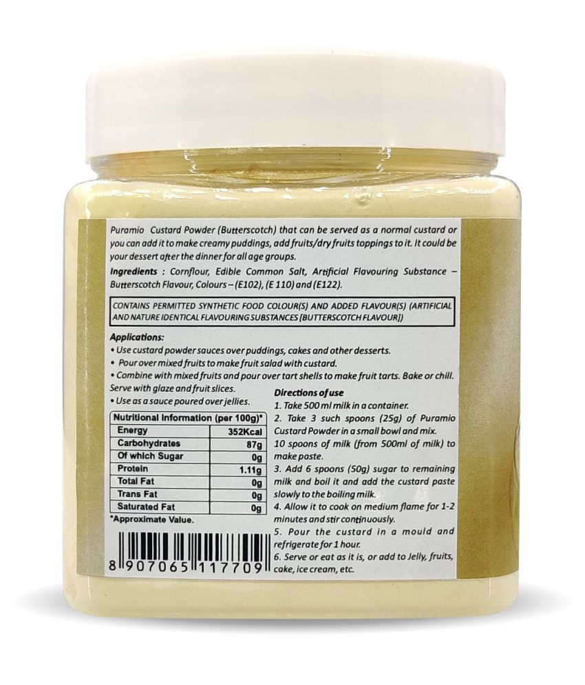 PURAMIO Custard Powder (Butterscotch), 250 g: Buy PURAMIO Custard