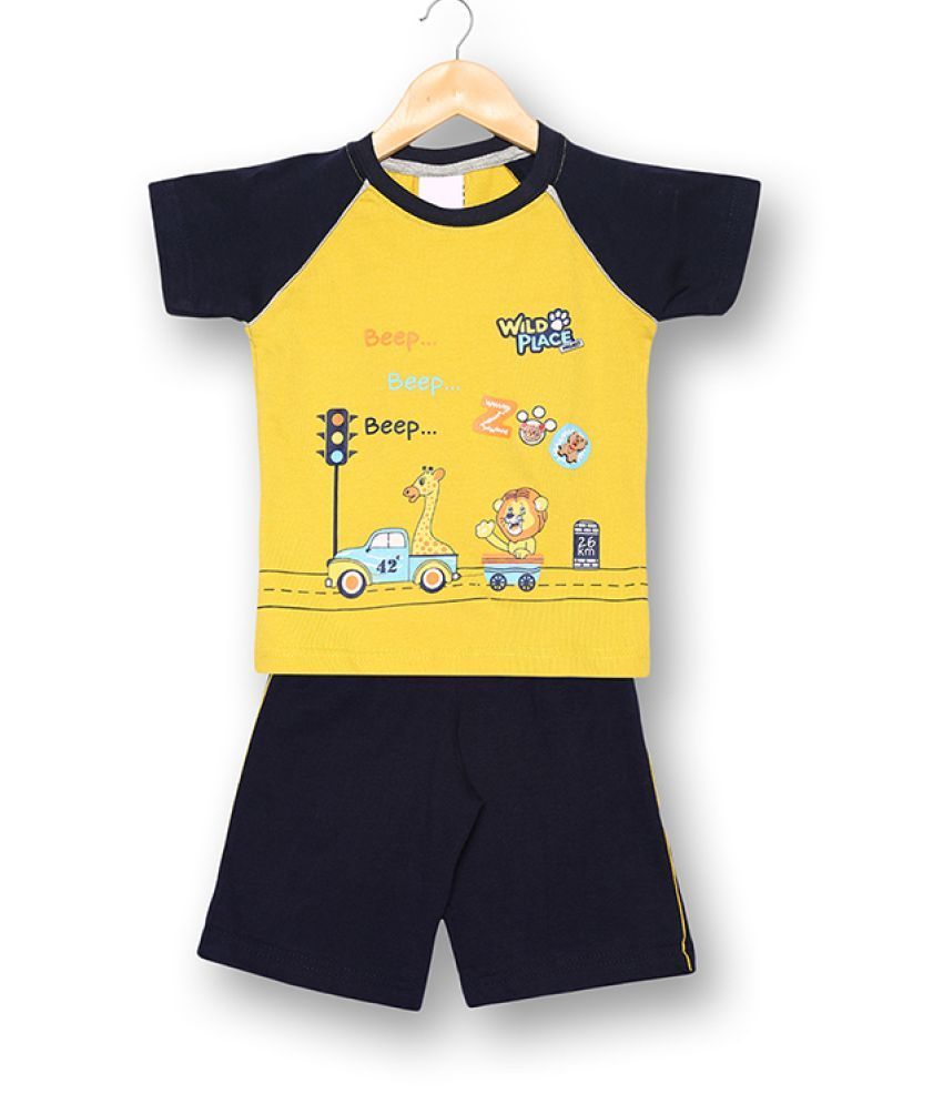 Download V2 Infant Boy Half Sleeves Hosiery Baba Suit (Yellow ...