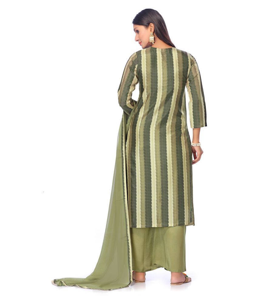 in365 Green Muslin Dress Material - Buy in365 Green Muslin Dress Material Online at Best Prices 