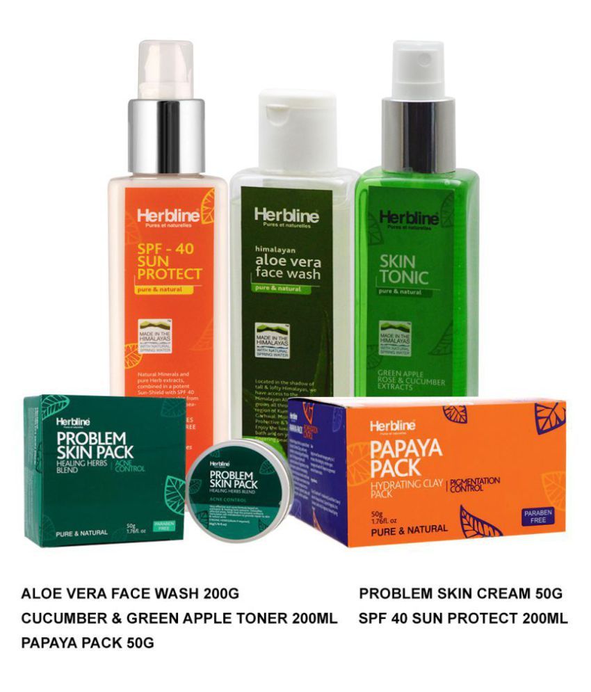 Herbline Blemish & Pigmentation Control Facial Kit 700 g Pack of 5 Buy