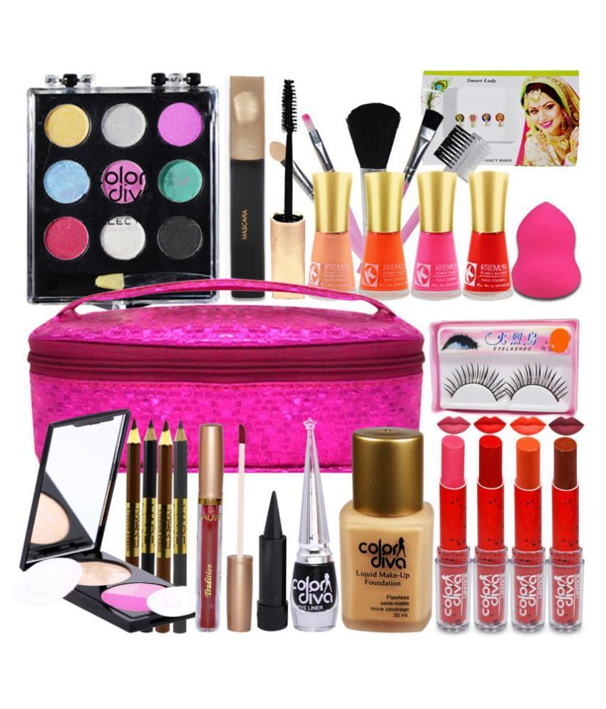 Adbeni Beauty & The Best Brushes With Makeup & Skin Care Home Salon Kit