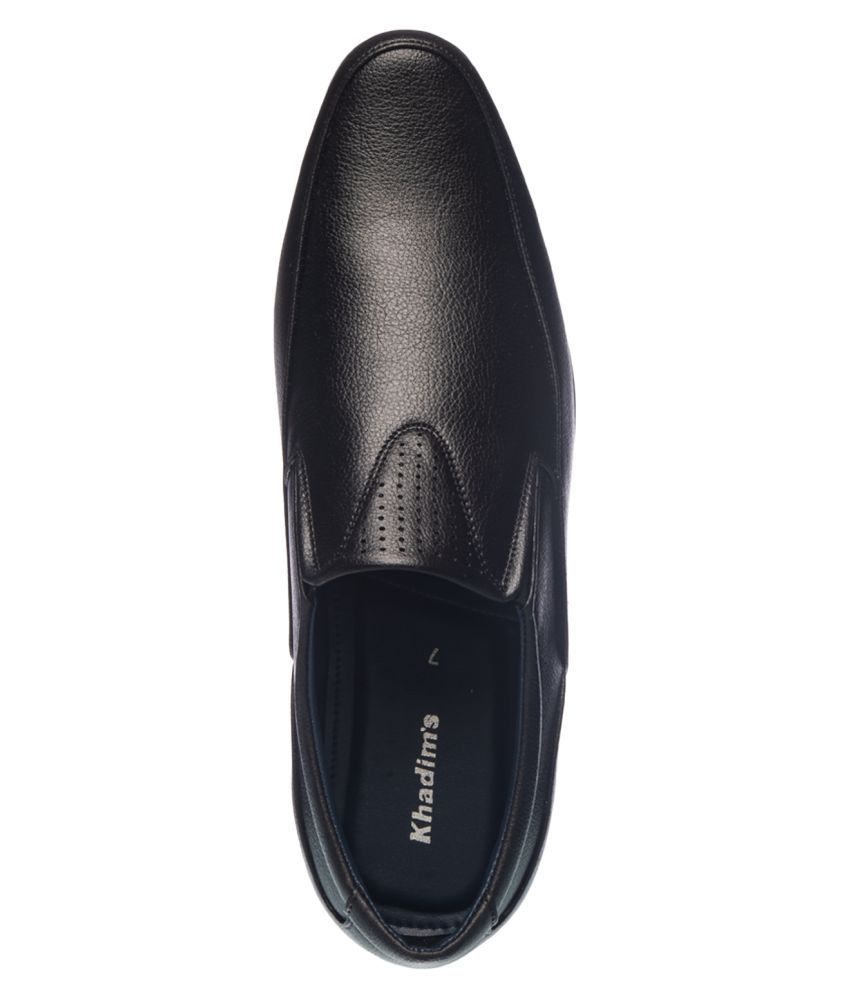 khadims formal black shoes