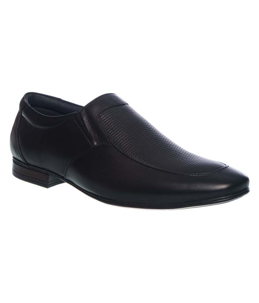    			KHADIM - Black Men's Slip On Formal Shoes