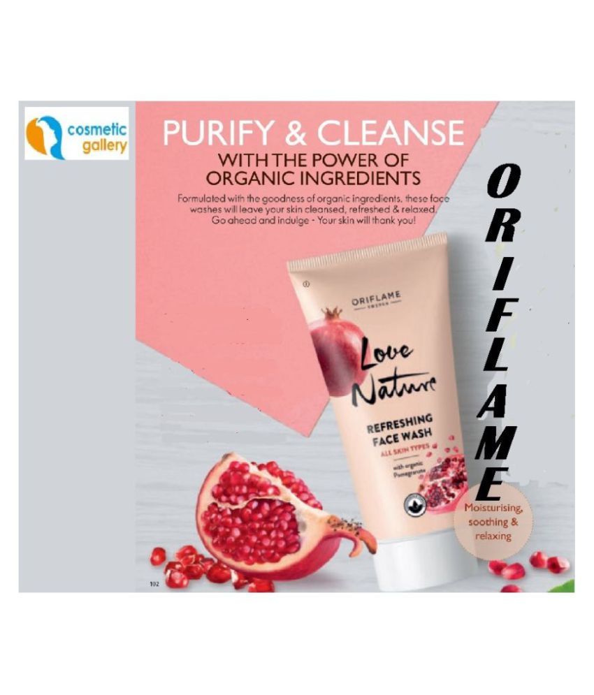 oriflame face wash pomegranate