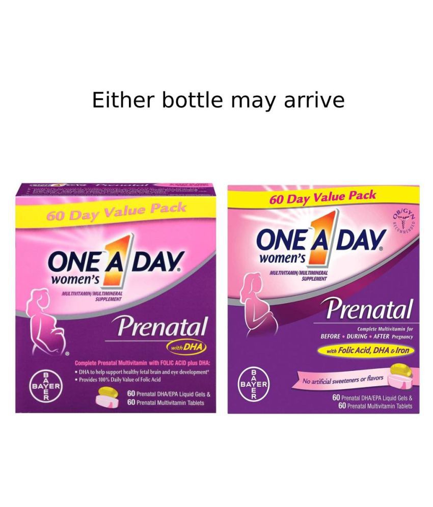 One A Day Women S Prenatal 60 Dha Epa Liquid Gels 60 1 No S Multivitamins Tablets Buy One A Day Women S Prenatal 60 Dha Epa Liquid Gels 60 1 No S Multivitamins Tablets At Best Prices In India