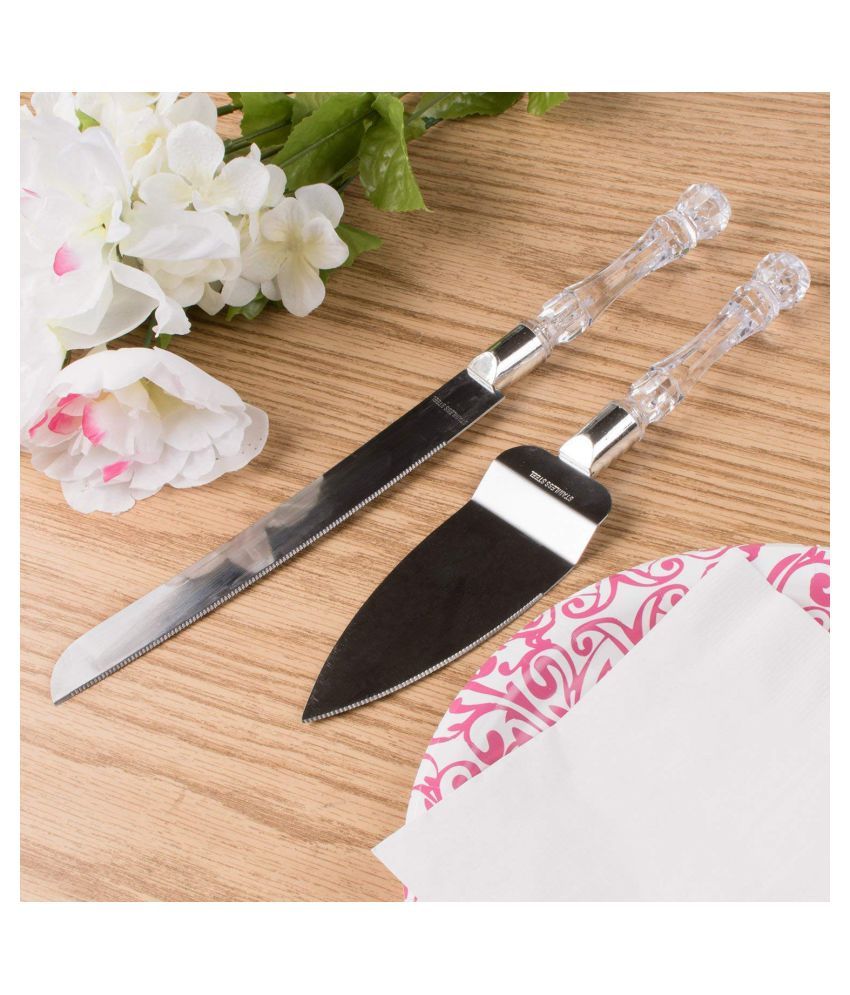 Stainless Steel Cake Serving Set 1 PC Cake Cutting Knife + 1 PC Cake