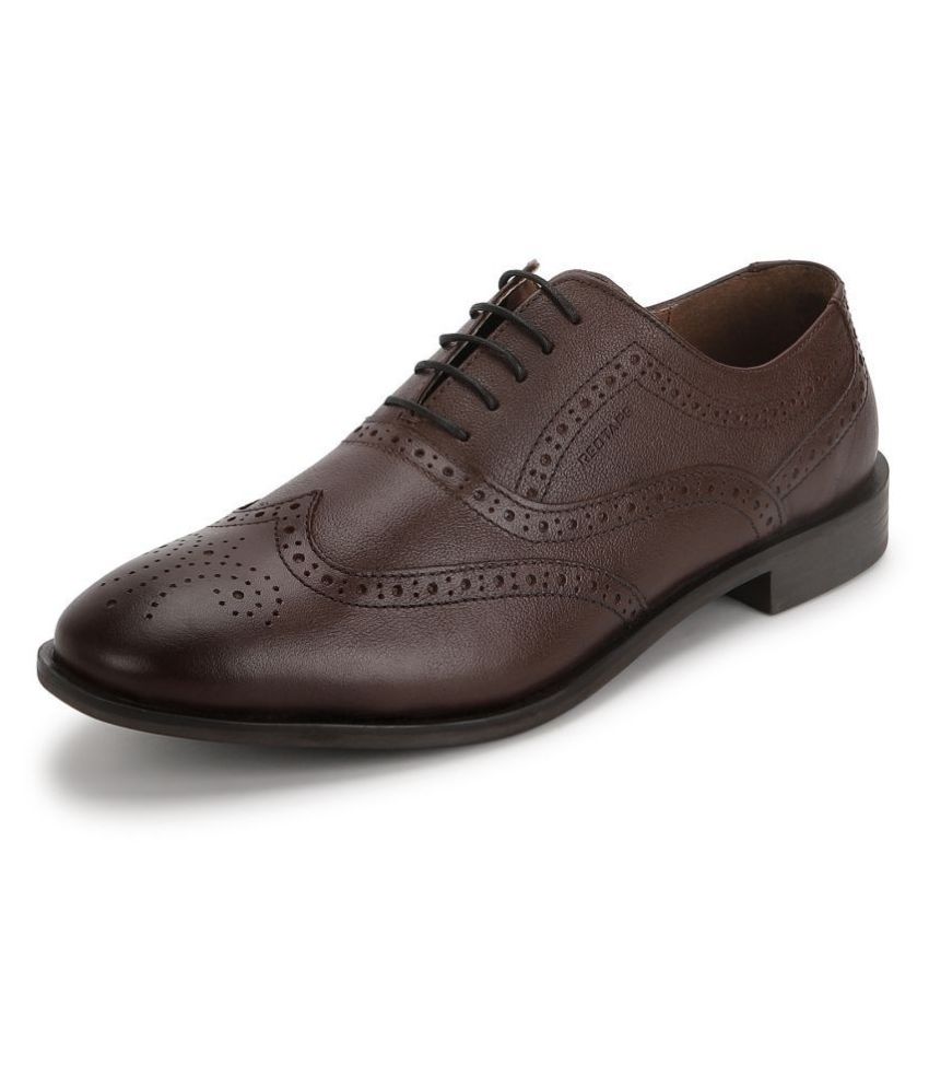 red tape brown brogue shoes