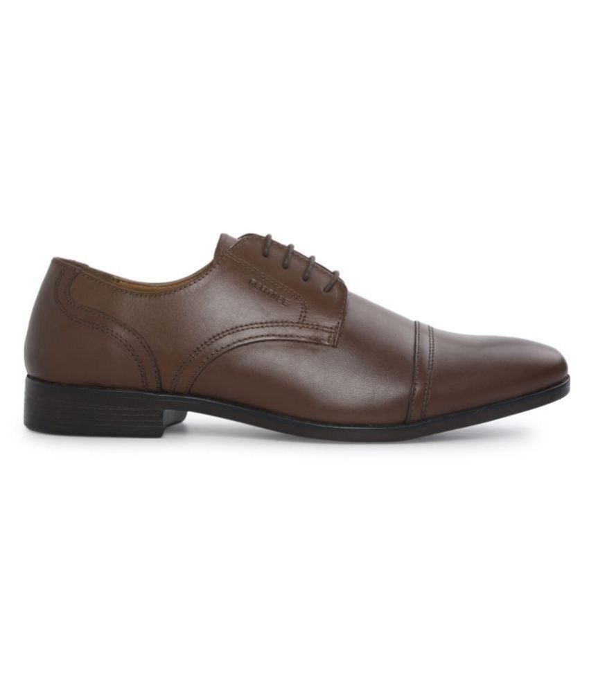 red tape men's dark brown derby shoes