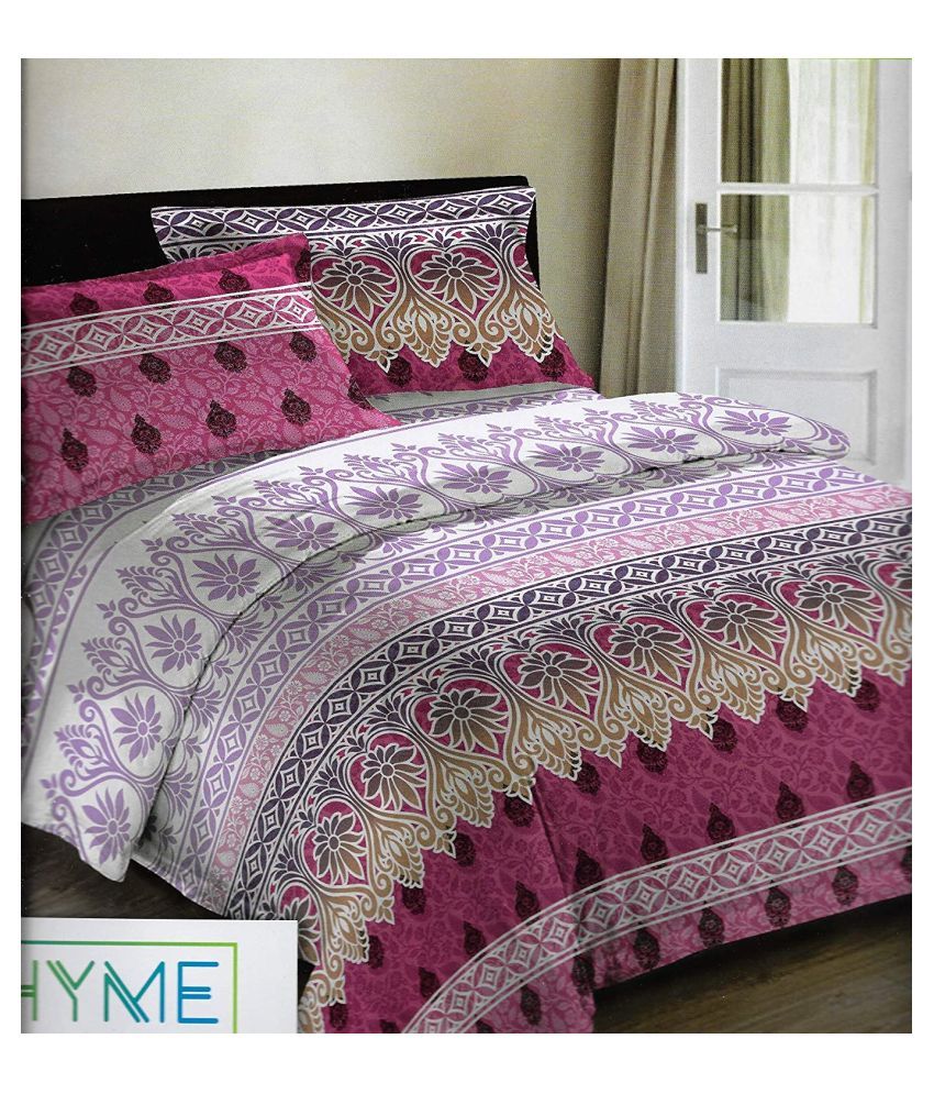 Bombay Dyeing Cotton Double Bedsheet with 2 Pillow Covers Buy Bombay