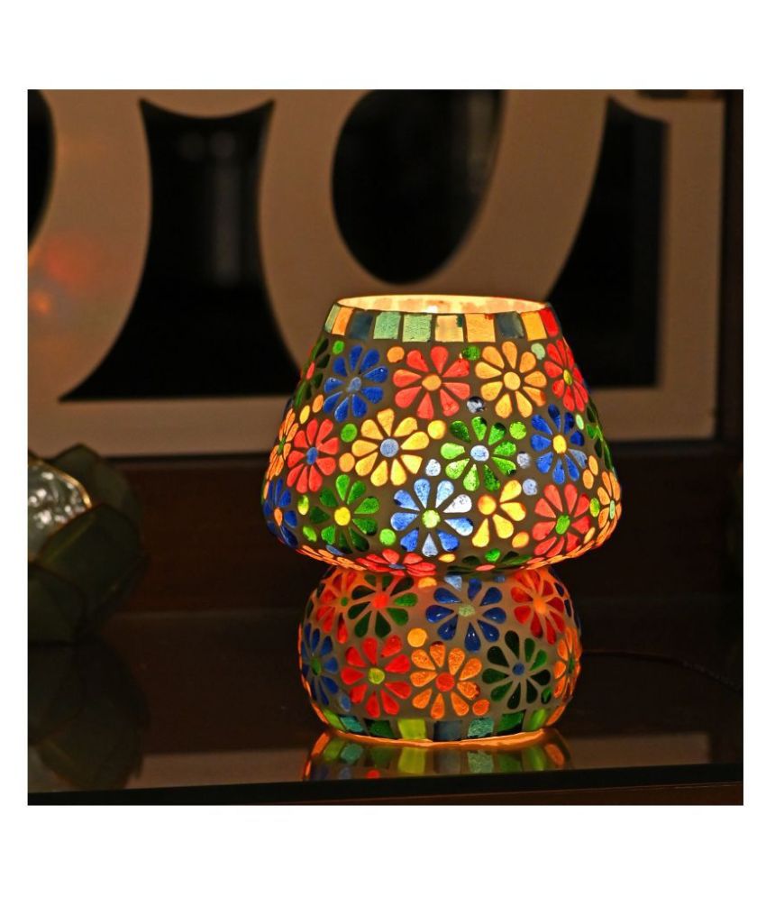     			Somil Decorative Colorful Mosaic, B22 Pin Type Holder Glass Table Lamp - Pack of 1